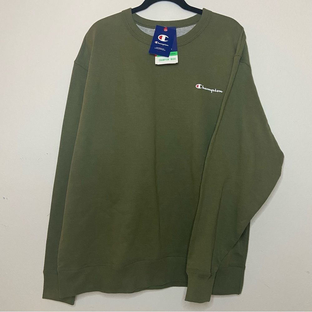 Champion Men's Forest Green Crewneck Sweater NWT
